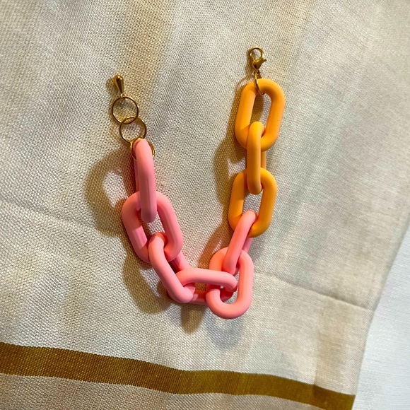 ❄️Pink and Orange Chunky Link Bracelet - Picture 1 of 2